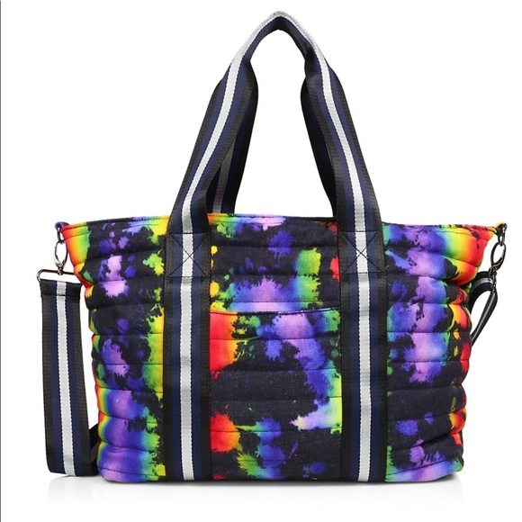 Think Royln Pride Wingman Tie-Dye Denim Quilted Tote - Picture 11 of 14